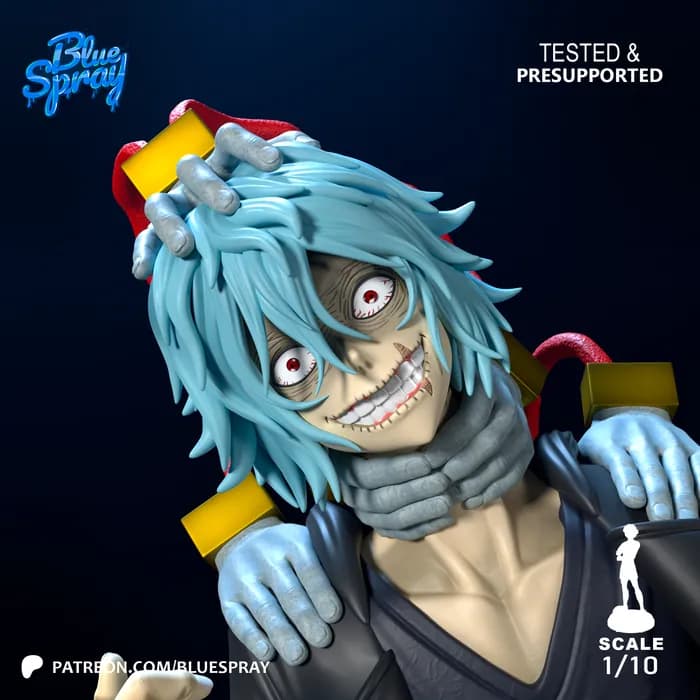 STL - Tomura Shigaraki Blue Spray render 2