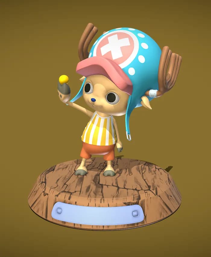 STL - Tony Tony Chopper Figura 3D render 3