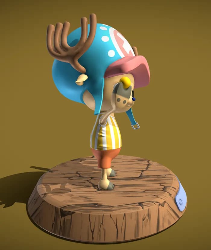 STL - Tony Tony Chopper Figura 3D render 4