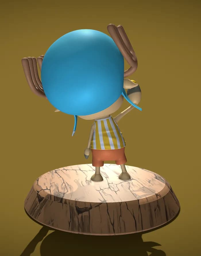 STL - Tony Tony Chopper Figura 3D render 5