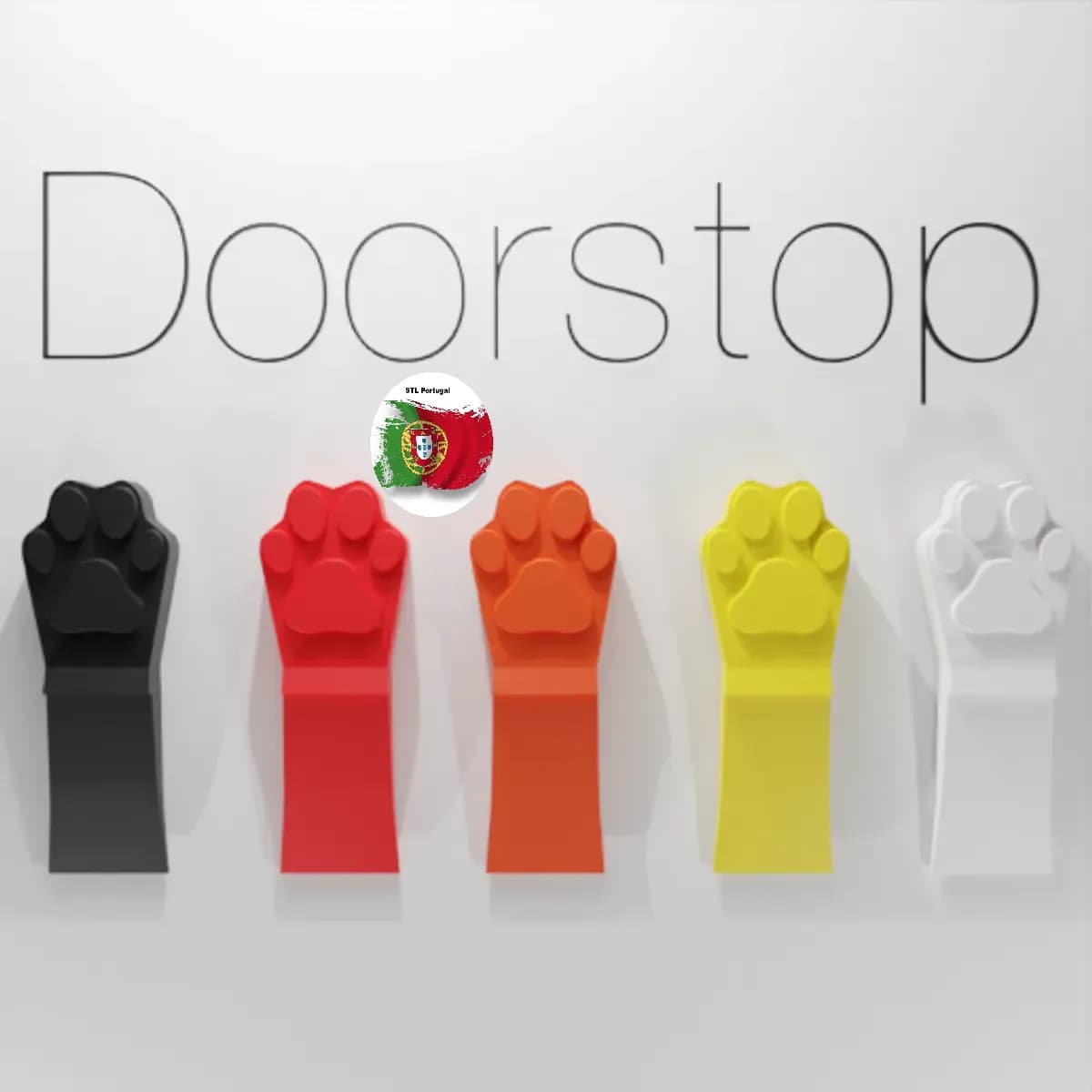 STL - tope de puerta con forma de pata render 2