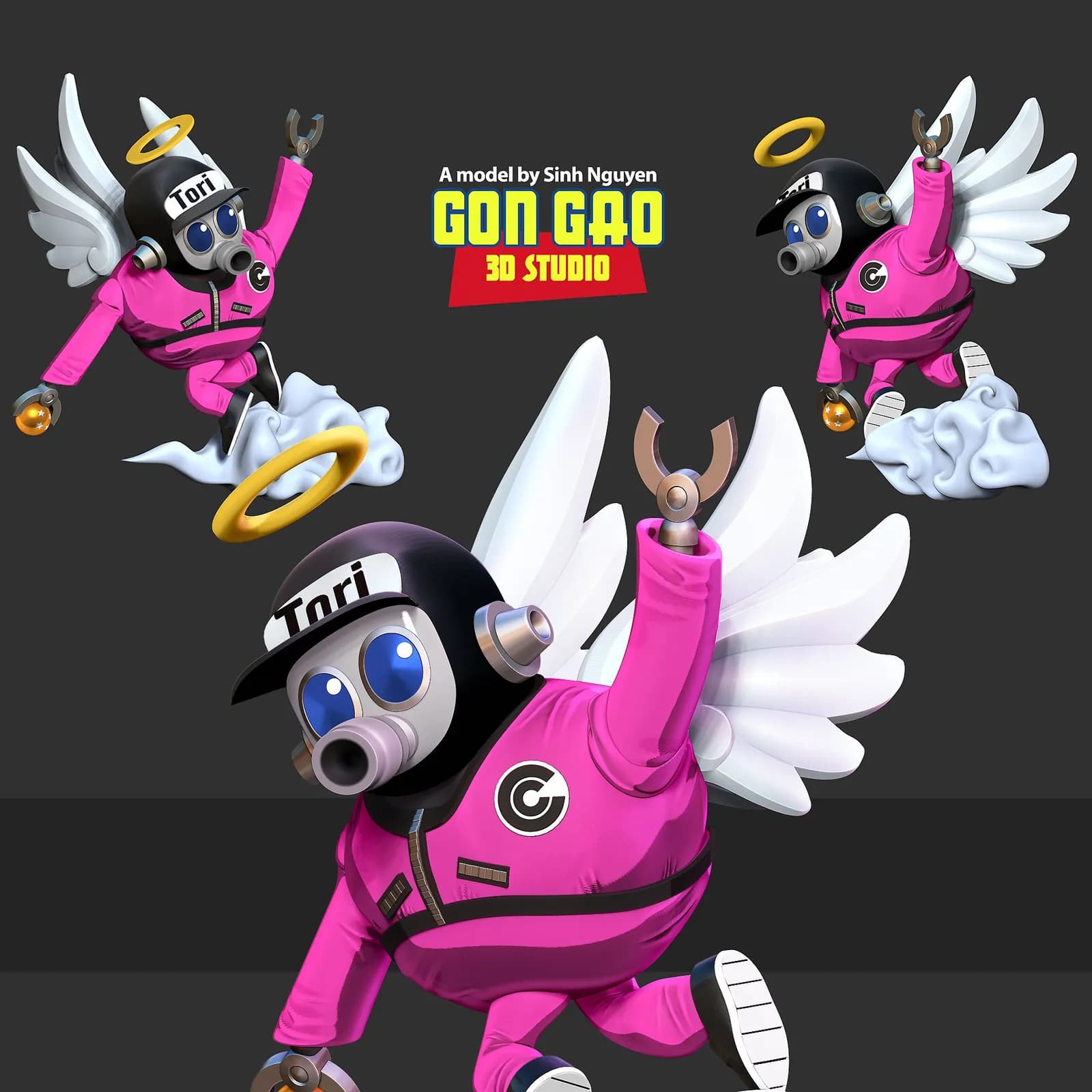 STL - Toribot, creador de Dragon Ball render 2