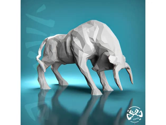 STL - Toro low poly render 3