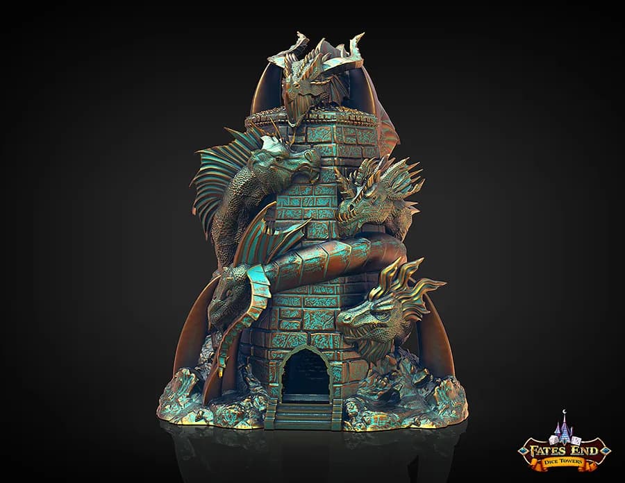 STL - Torre de Dados Tiamat Fates End render 2