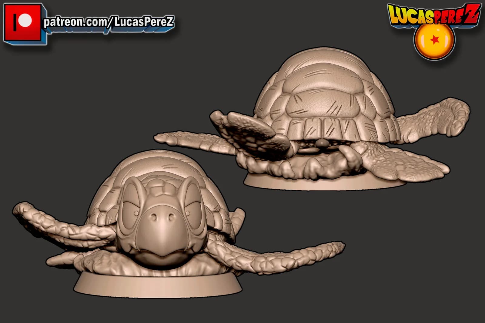 STL - Tortuga Muten Roshi render 3