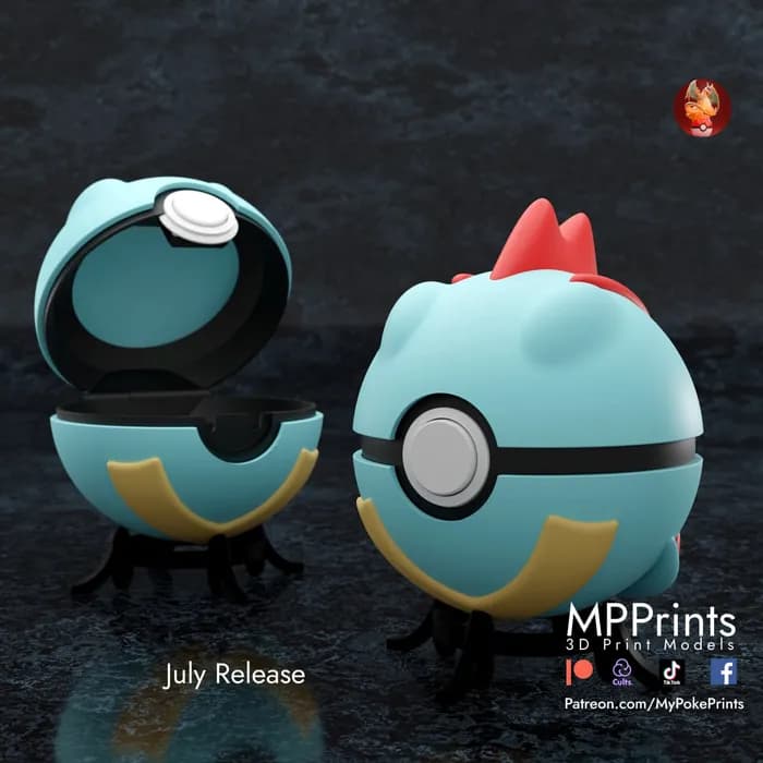 STL - totodile pokeball