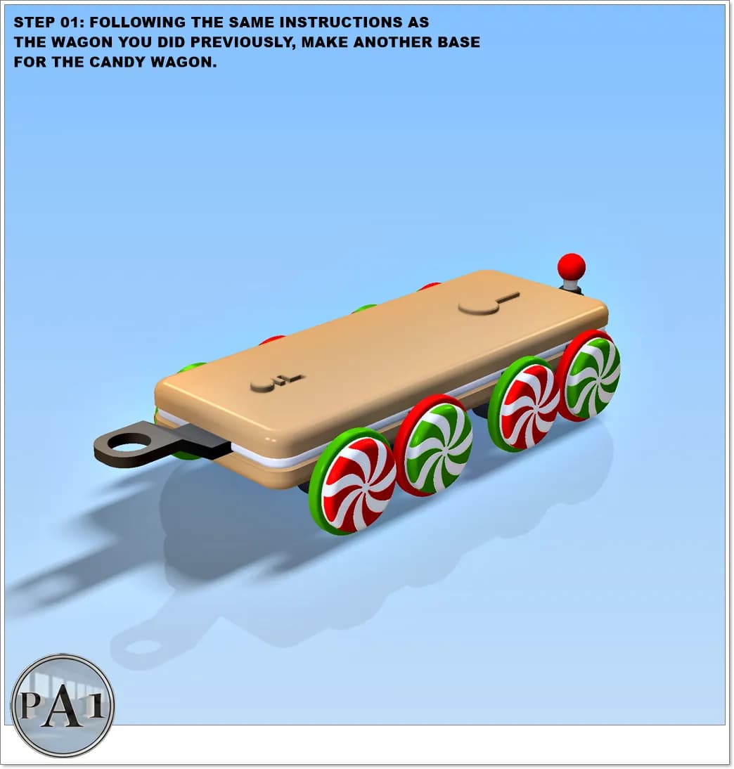 STL - Tren de Navidad Polar Express render 2
