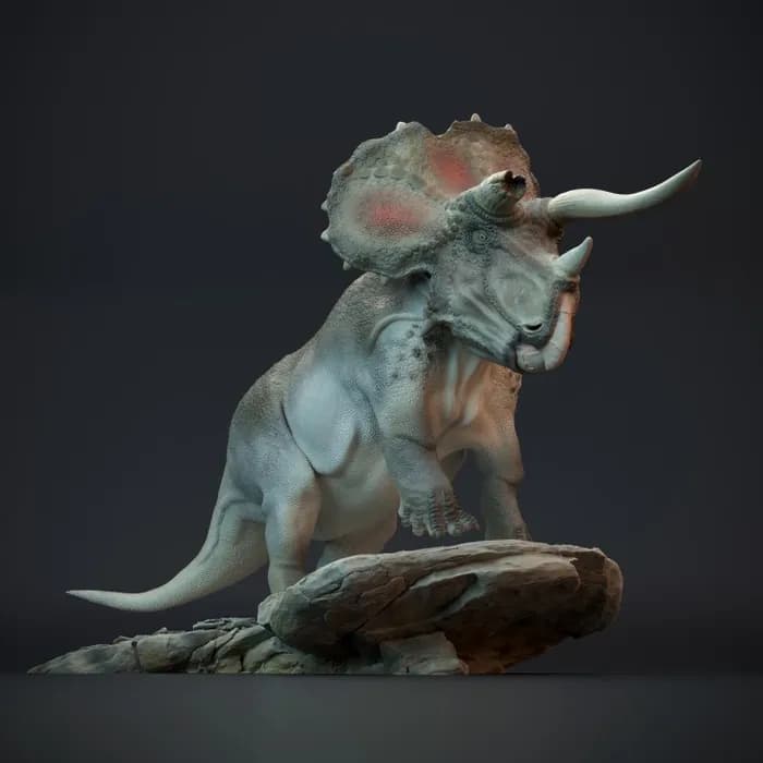 STL - triceratops old bull dinosaur
