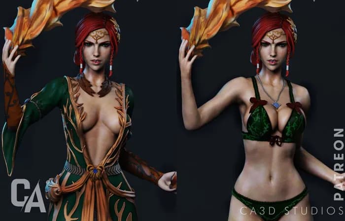 STL - triss 1 12without cuts x render 2