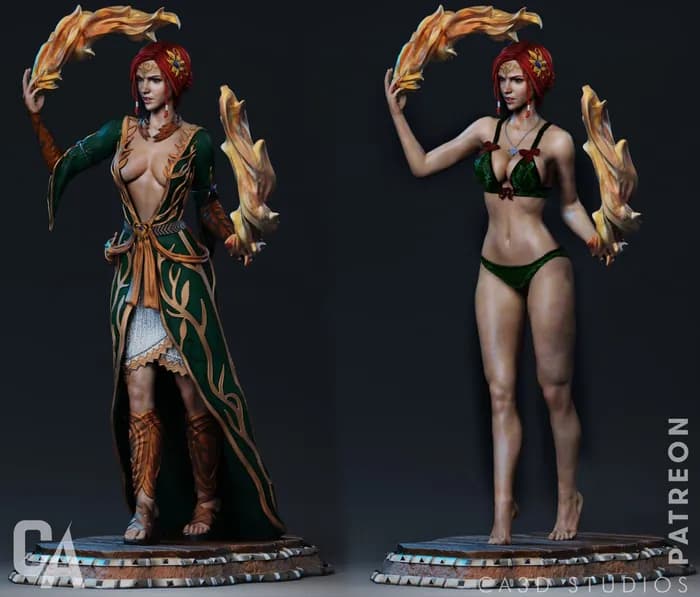 STL - triss 1 12without cuts x render 3
