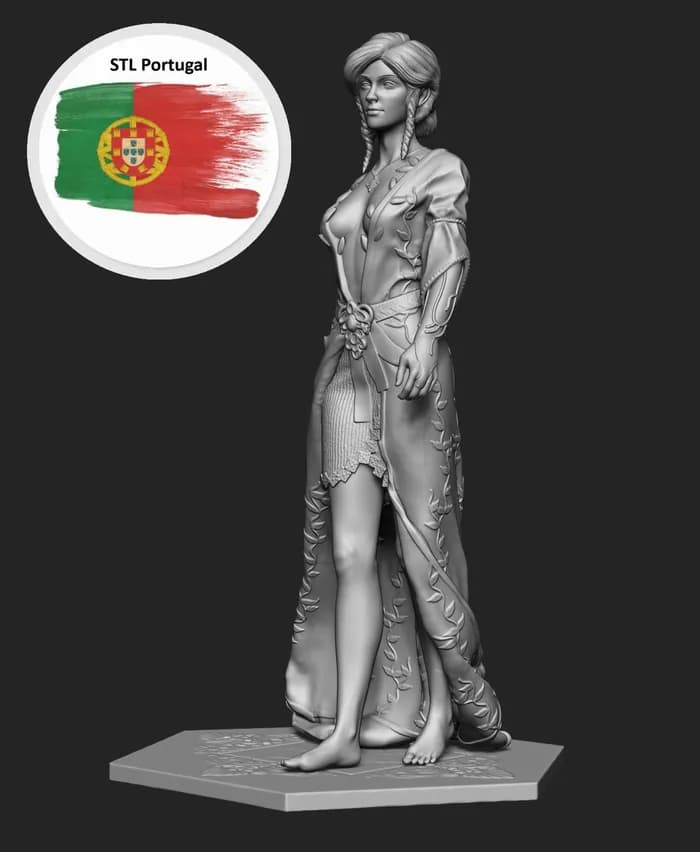 STL - Triss Merigold de The Witcher render 4