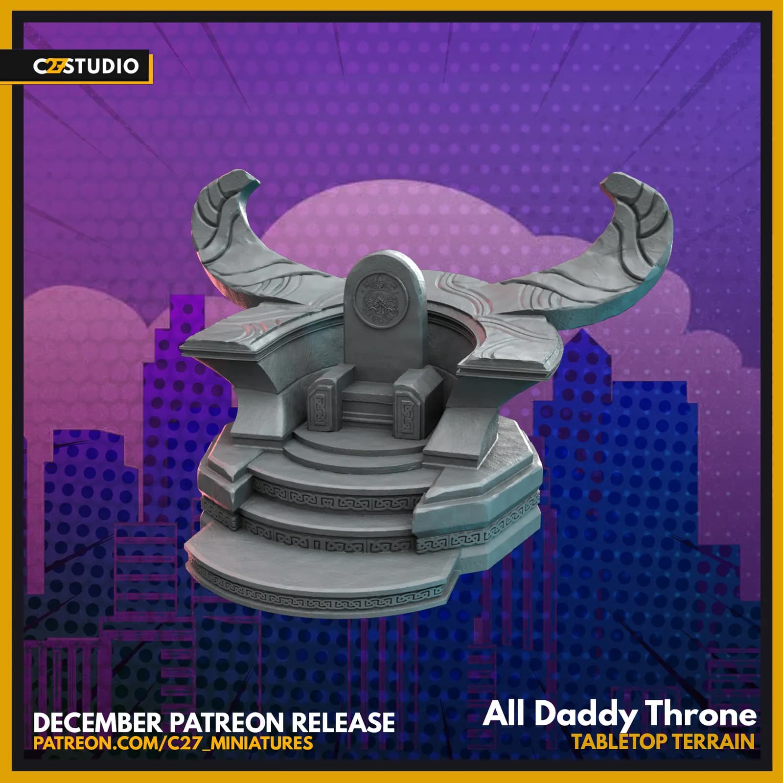 STL - Trono de Papá para Mesa render 2