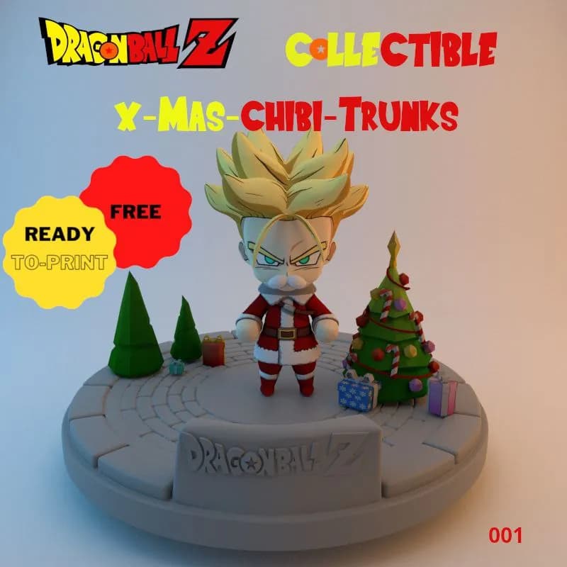 STL - Trunks Chibi Navideño