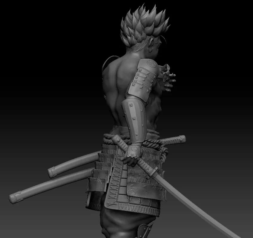 STL - Trunks Samurai 5 render 4