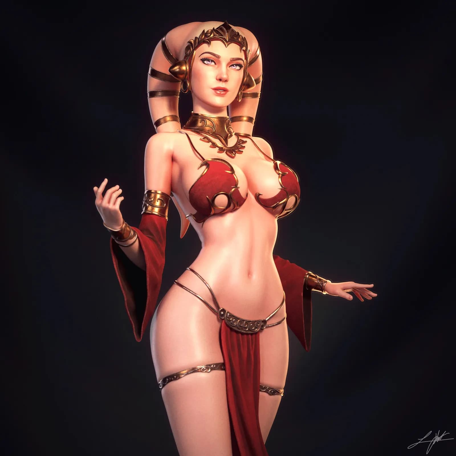 STL - Twilek Hostess render 3