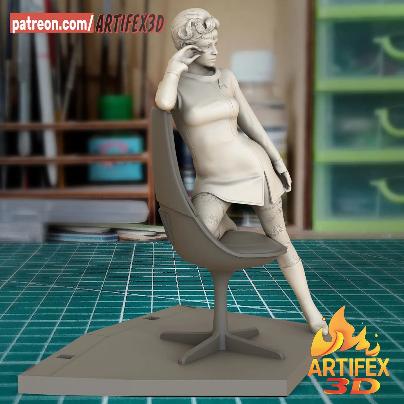 STL - Uhura de Star Trek render 3