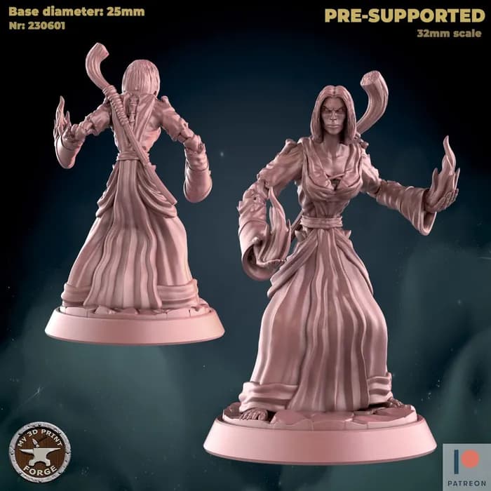 STL - undead female mage cast
