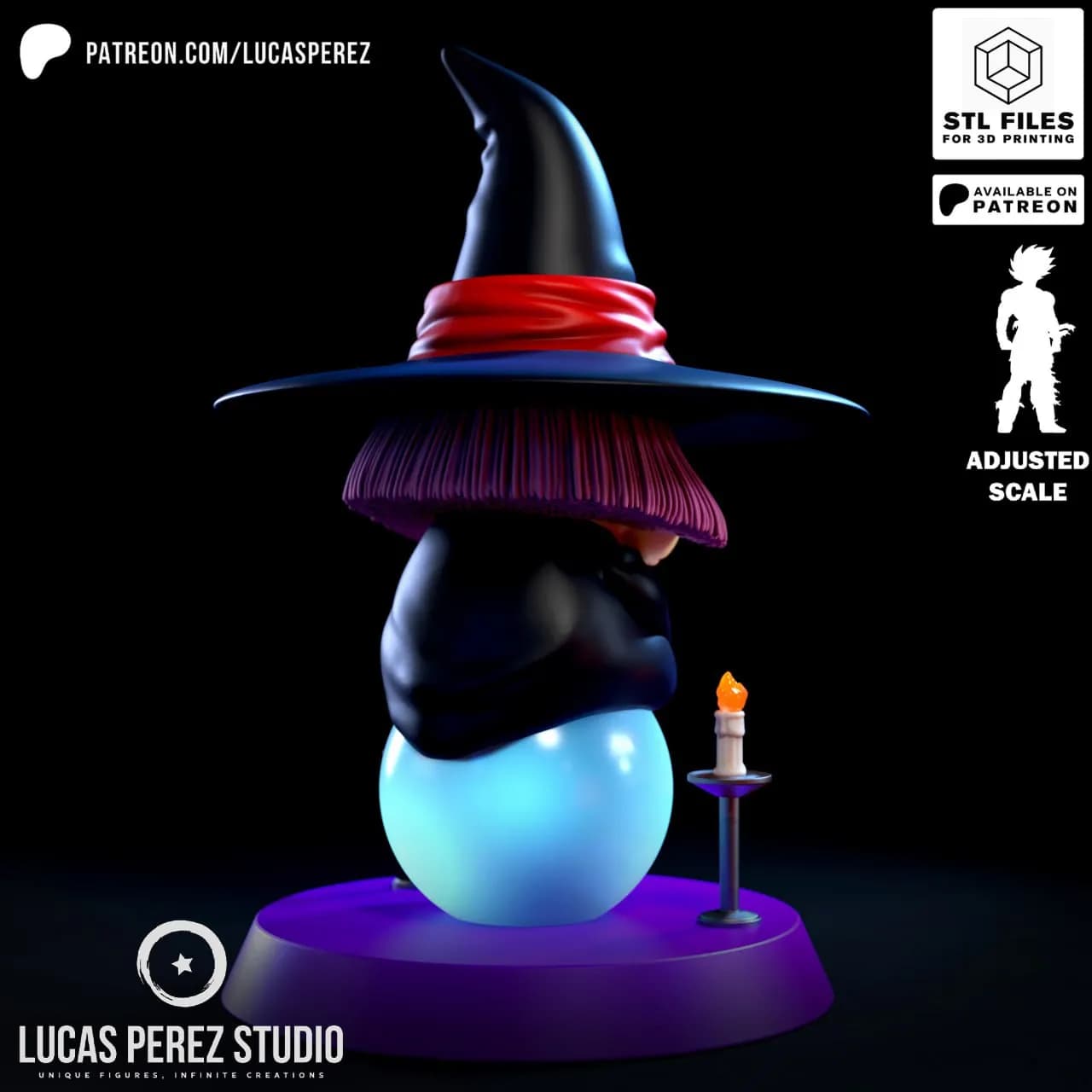 STL - Uranai Baba Figura render 3