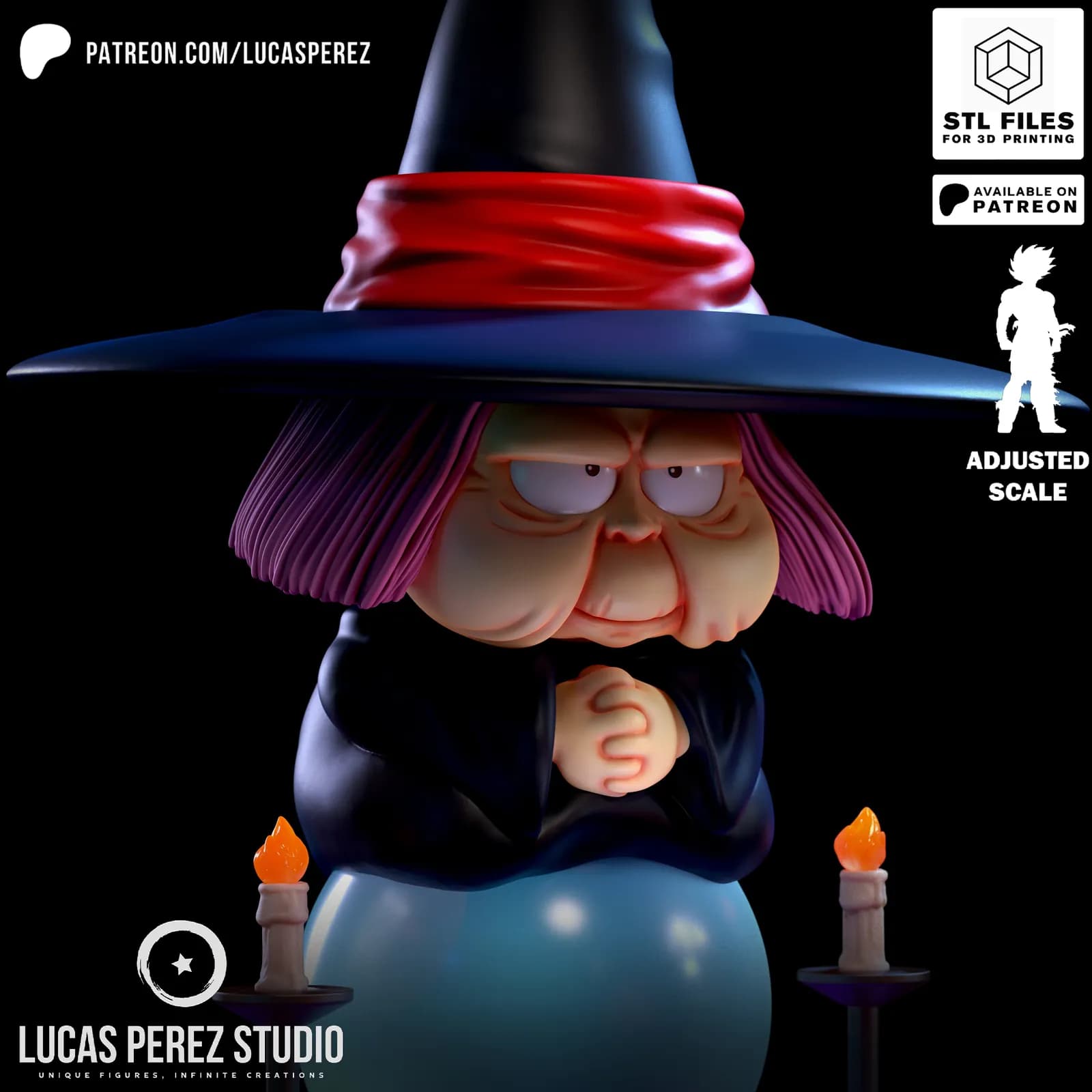 STL - Uranai Baba Figura render 5