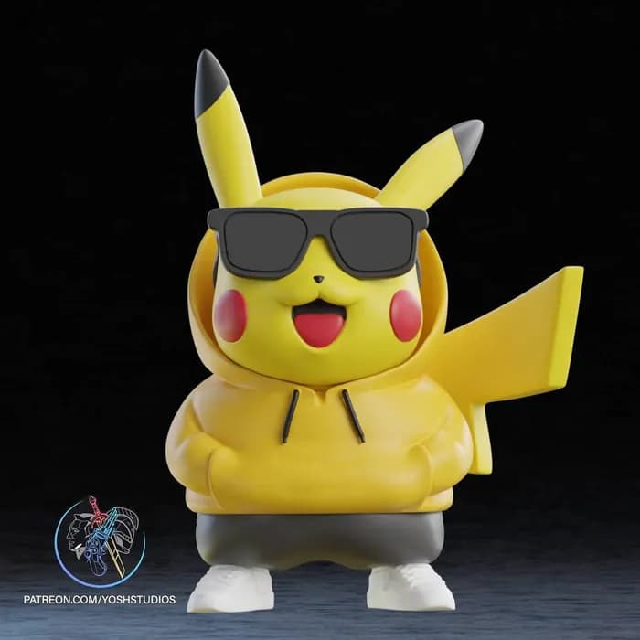 STL - urban pikachu 4 & 6 inches
