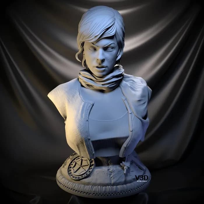 STL - v3d alice (milla jovovich) bust