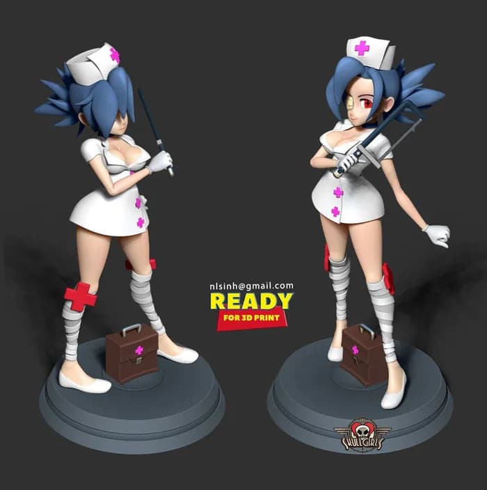 STL - valentine skullgirls fanart render 2