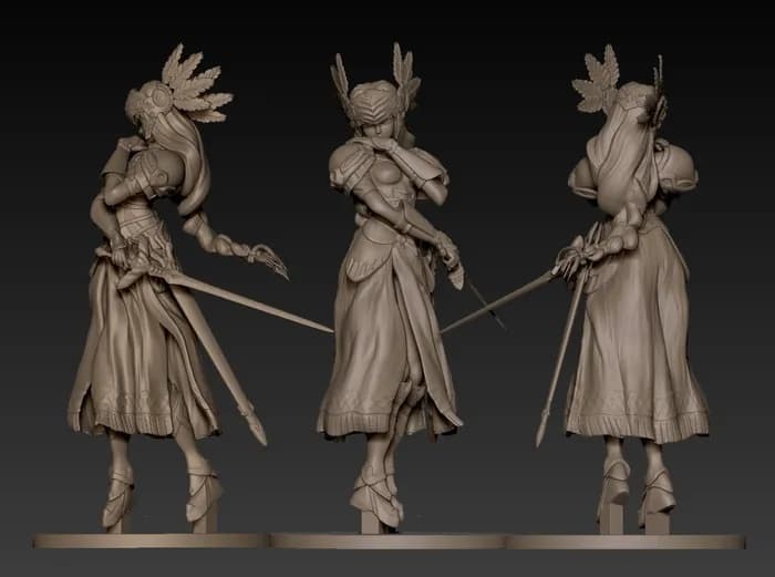 STL - valkyrie profile lenneth render 2