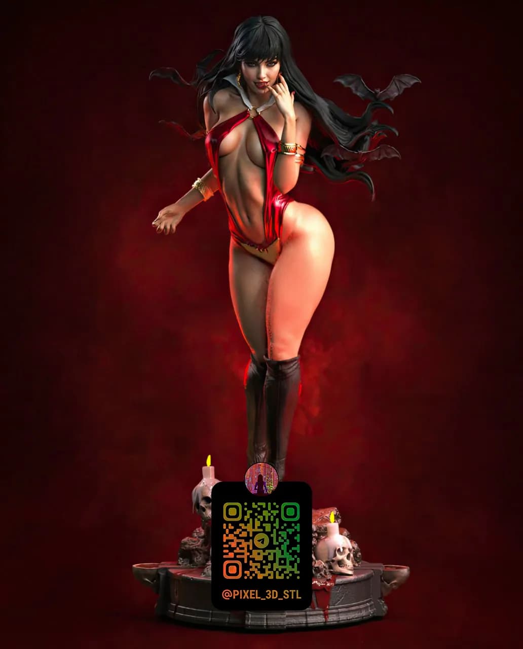 STL - Vampiresa Gotica Escultura