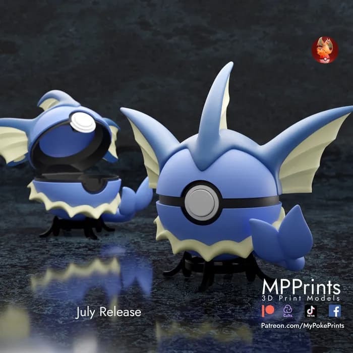 STL - vaporeon pokeball