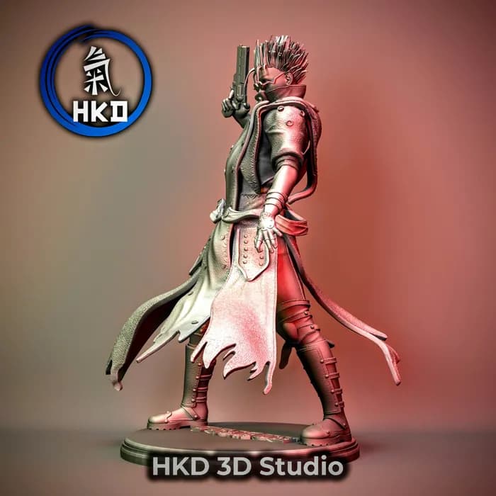 STL - Vash the Stampede Figura 3D render 4