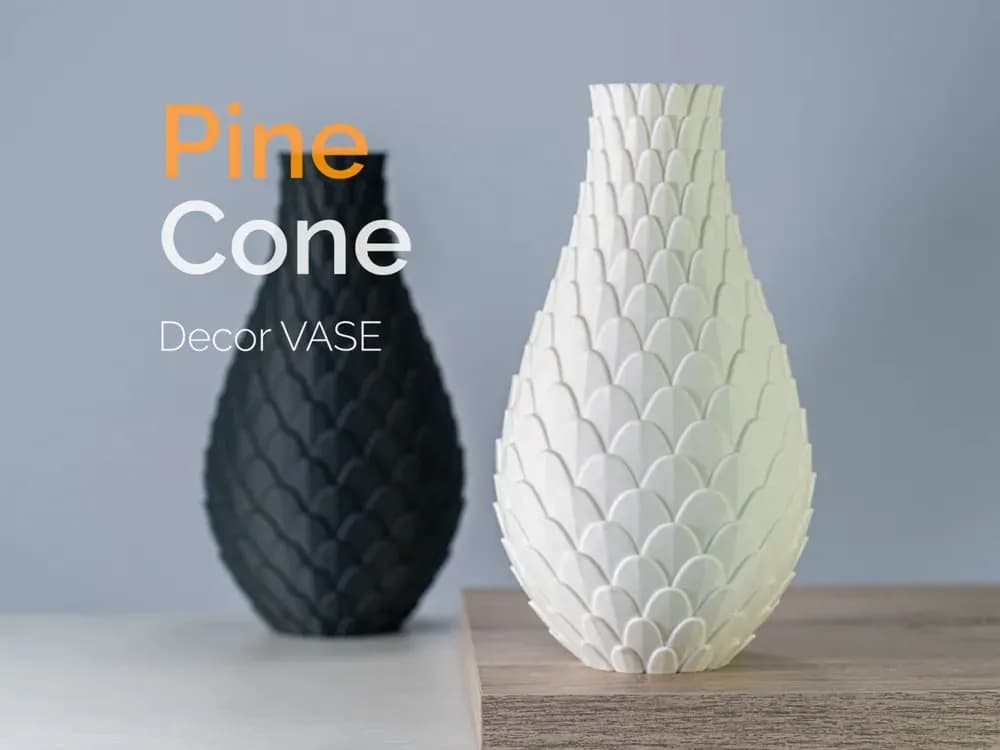 STL - Vaso Piña Con Decoración Escamosa
