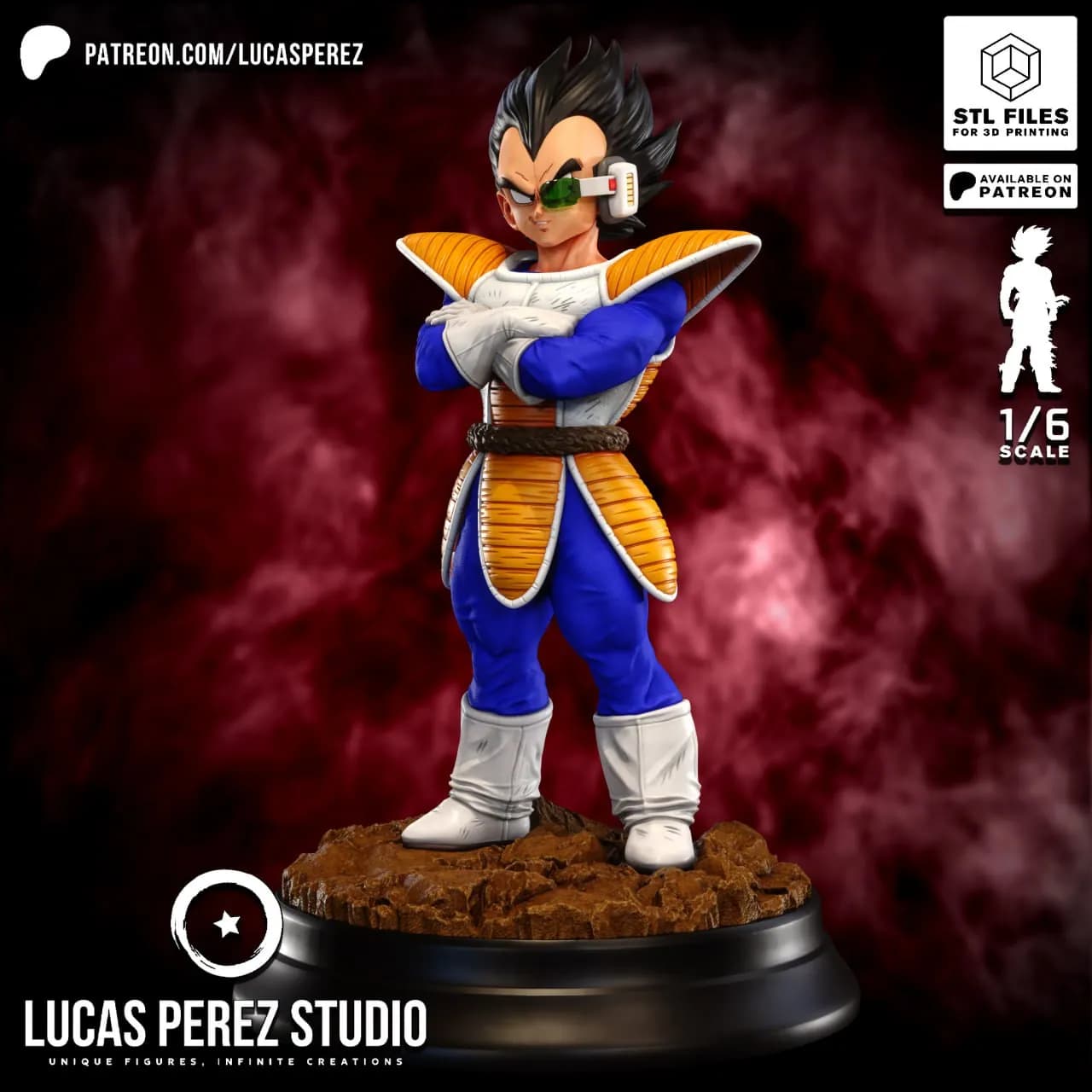 STL - Vegeta Armadura Saiyan Saga