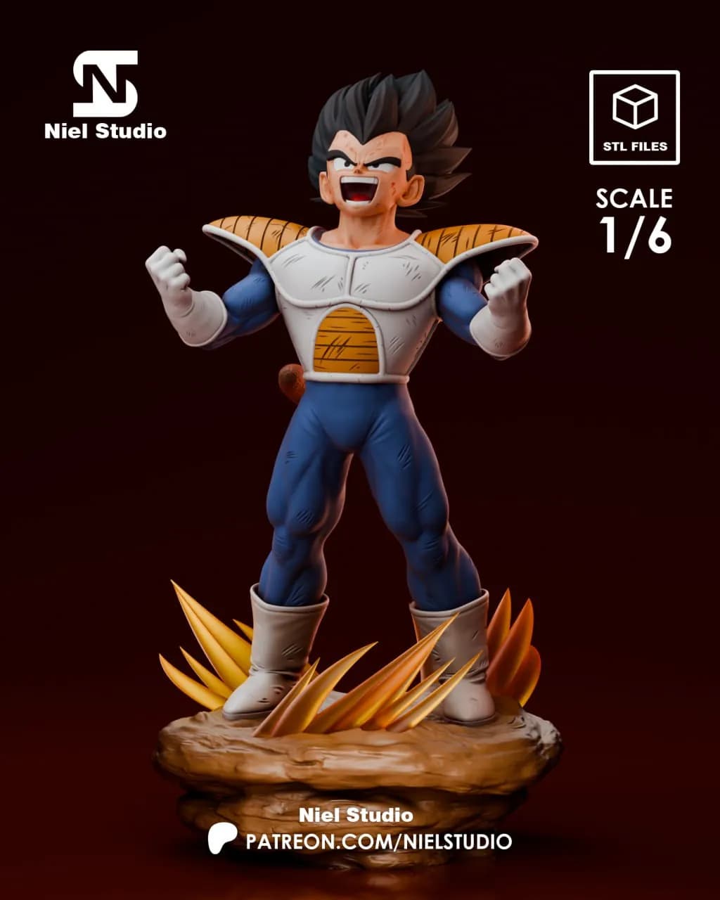 STL - Vegeta transforms render 3