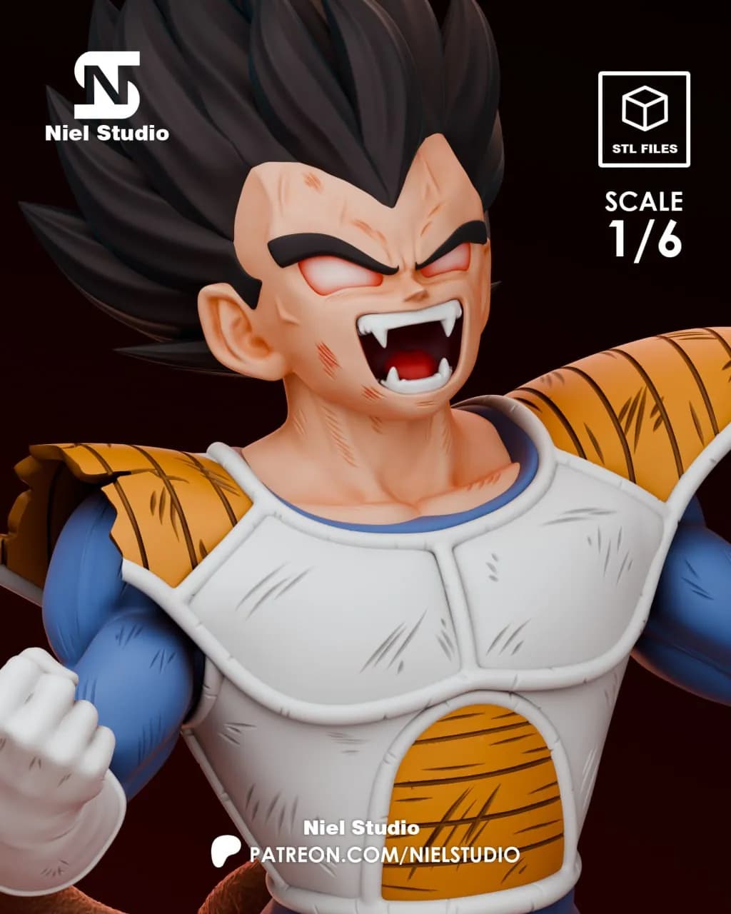 STL - Vegeta transforms render 4