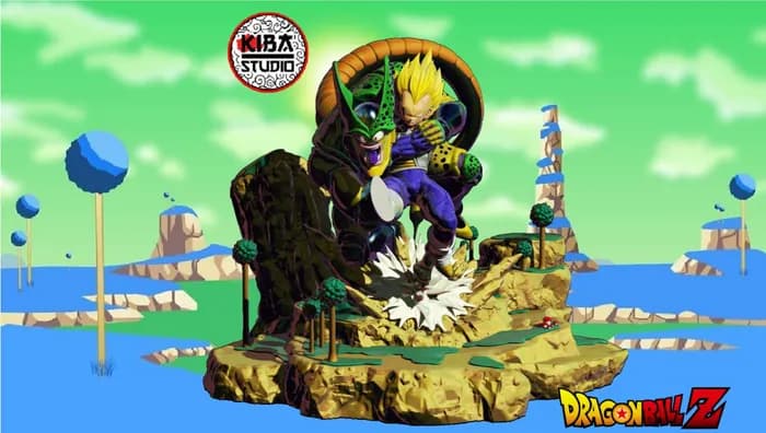 STL - vegeta vs cell kiba studio