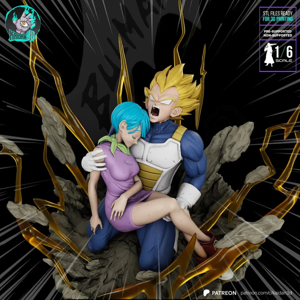 STL - Vegeta y Bulma Sosteniendo
