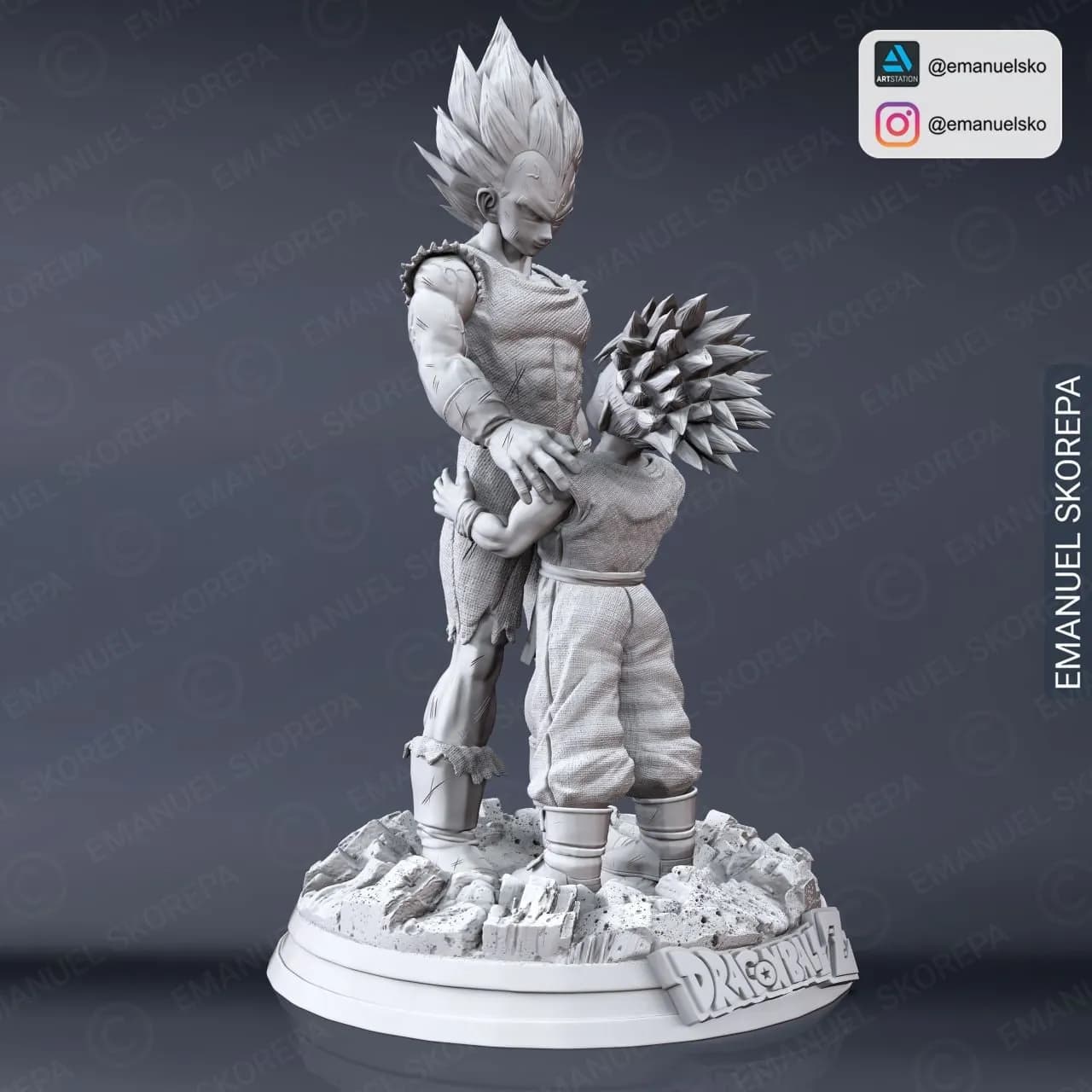 STL - Vegeta y Trunks Escena Emotiva