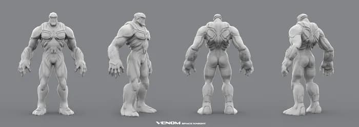 STL - Venom Caballero Espacial render 2