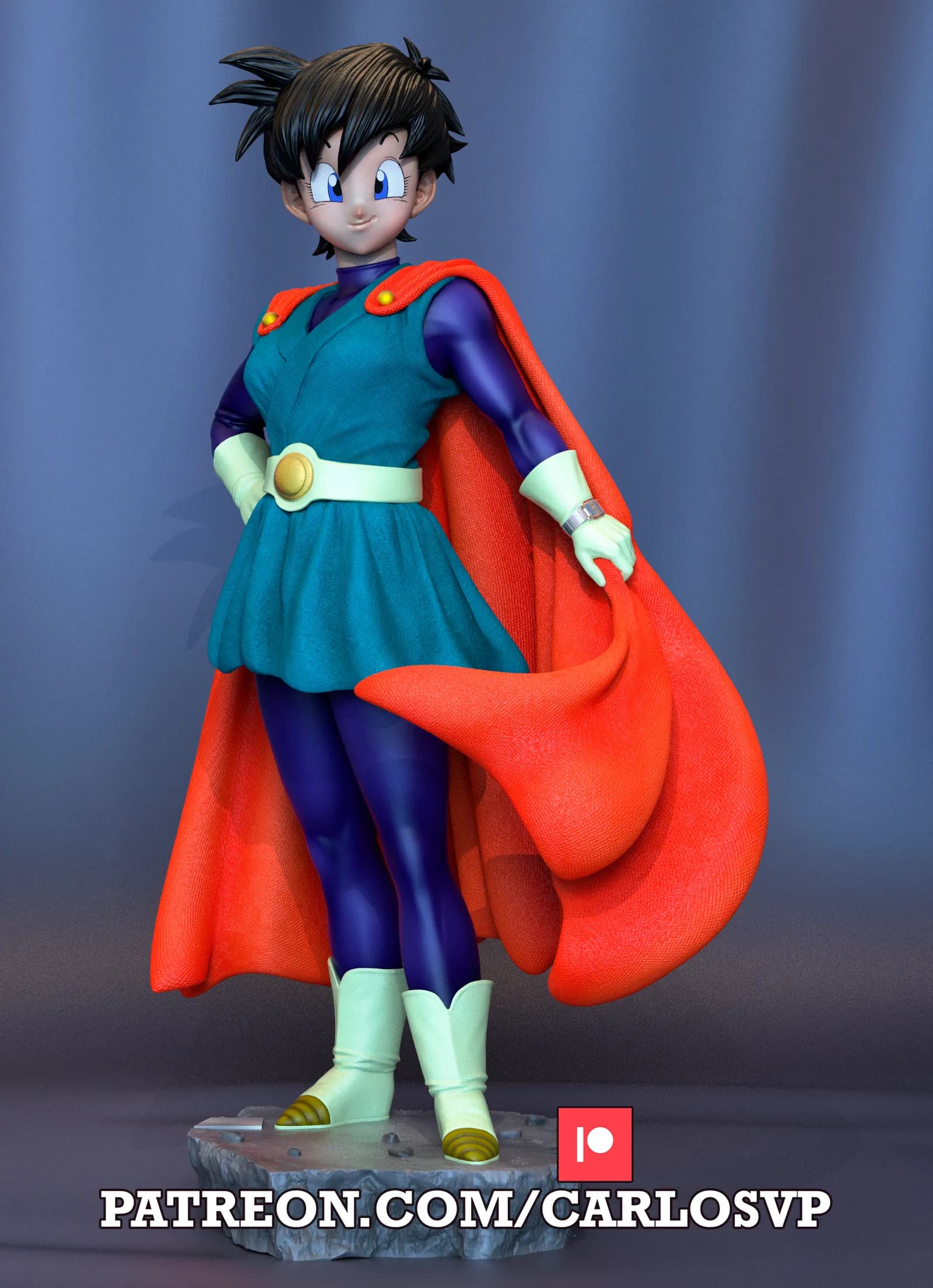 STL - Videl Gran Saiyaman Traje 2 render 2