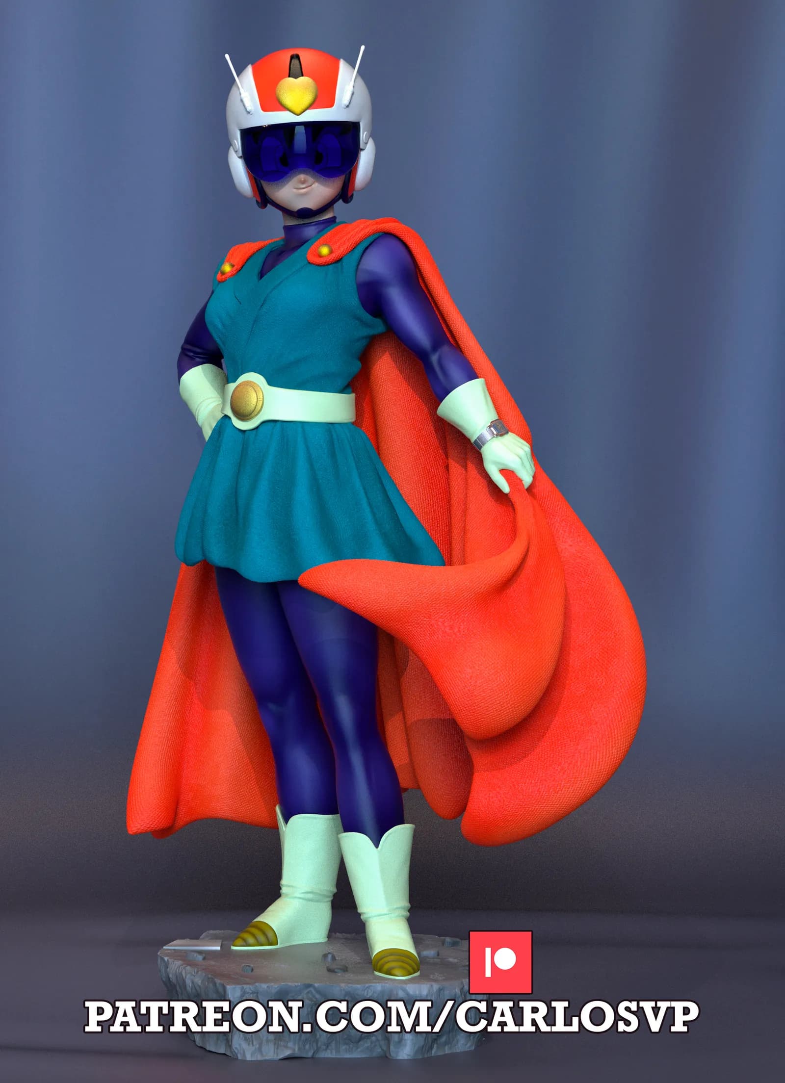 STL - Videl Gran Saiyaman Traje 2 render 3