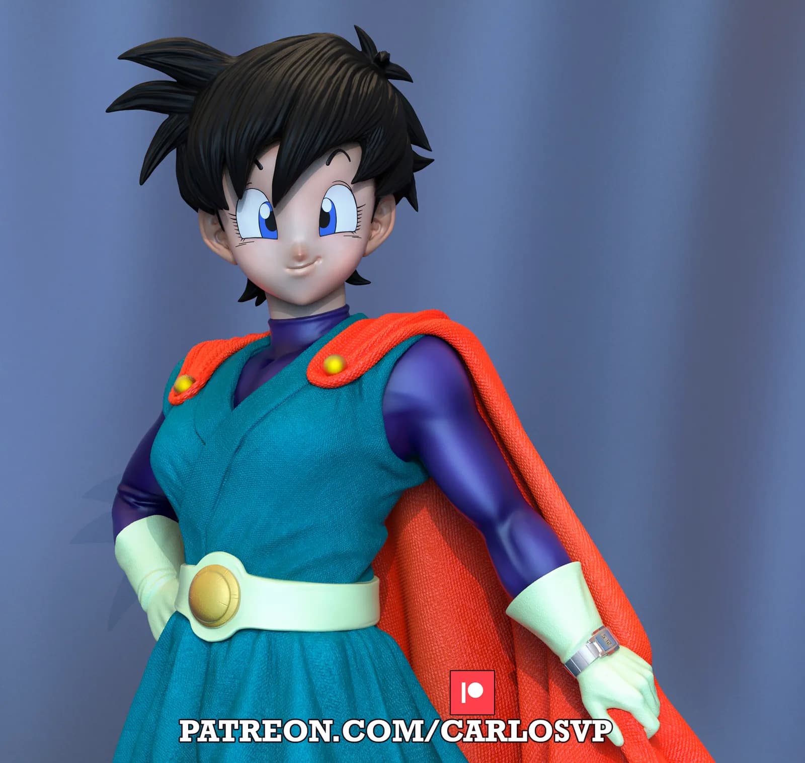 STL - Videl Gran Saiyaman Traje 2 render 5