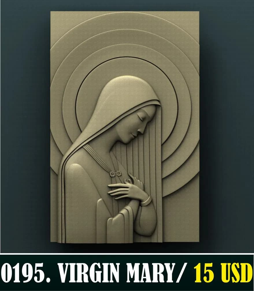 STL - Virgen María Estilizada