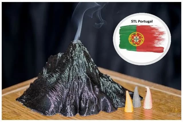 STL - Volcán con incienso