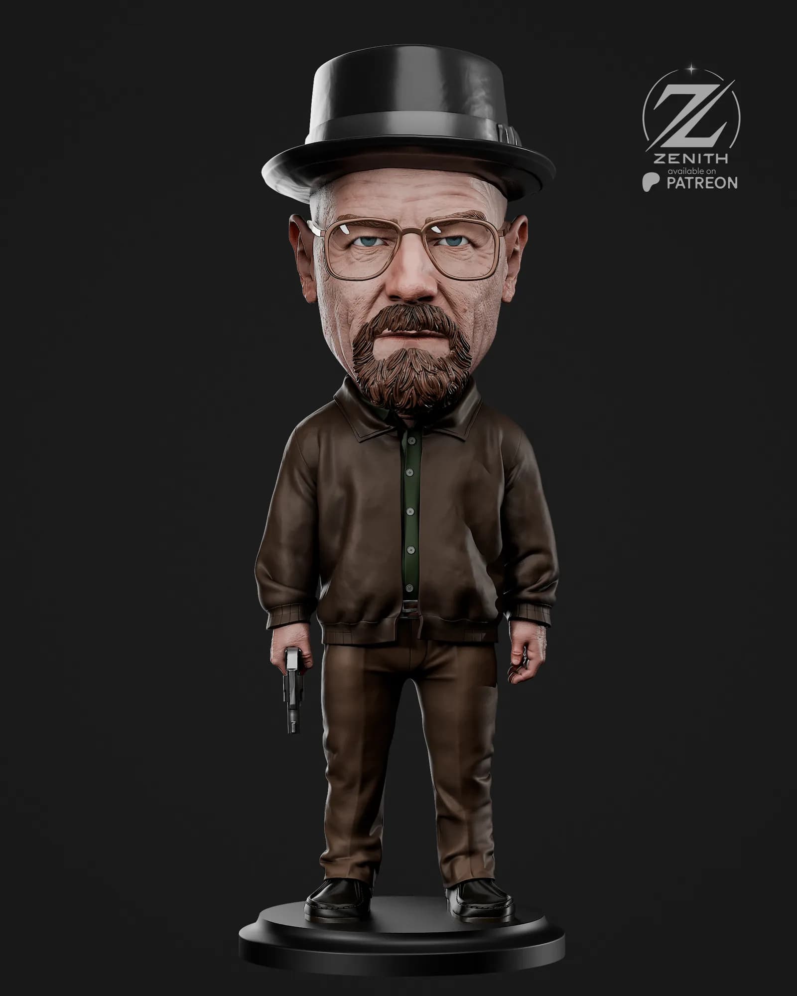 STL - Walter White Chibi render 3