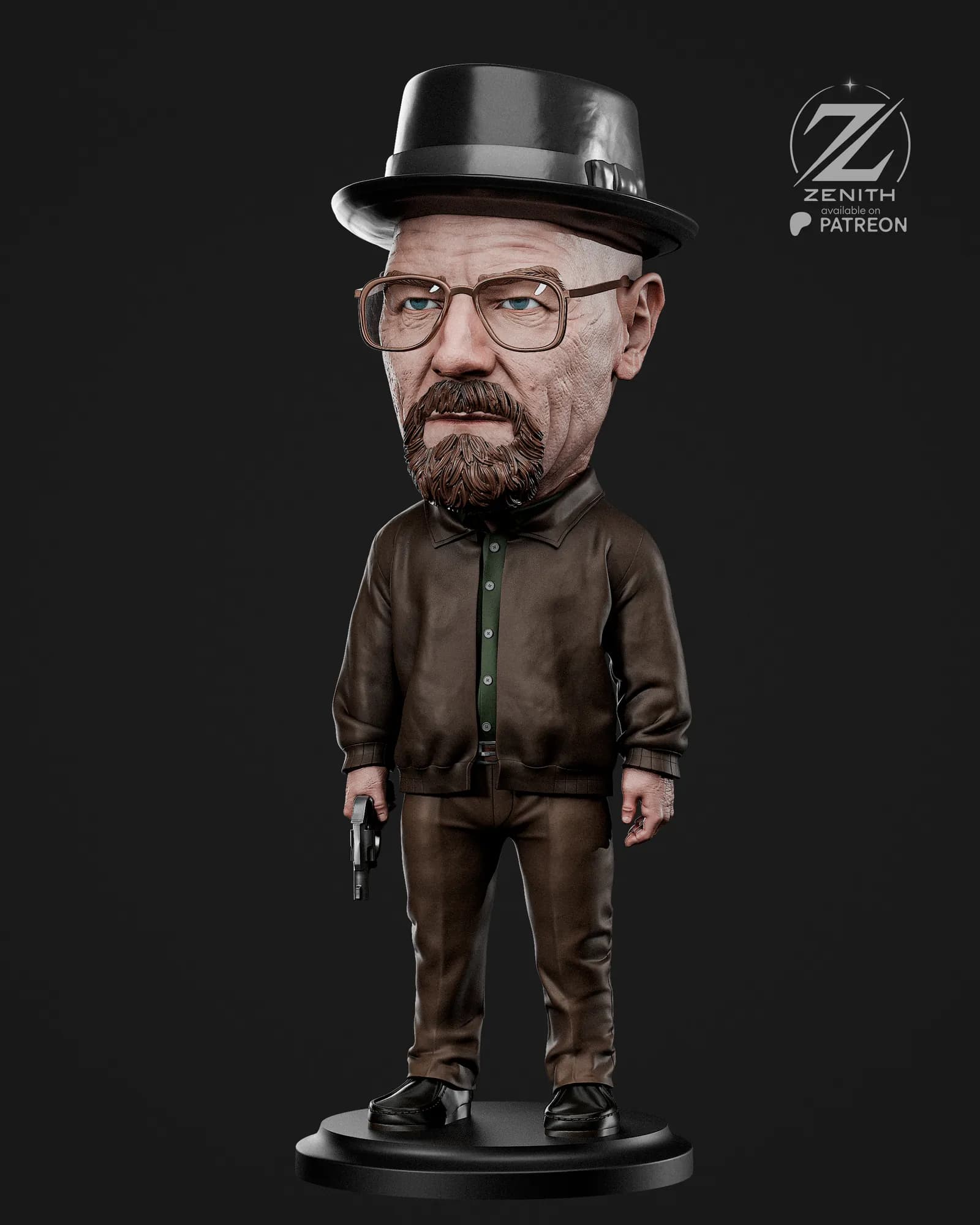 STL - Walter White Chibi render 4