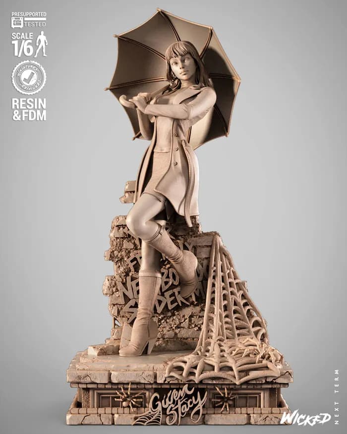 STL - WICKED – Gwen Stacy Sculpture Part1