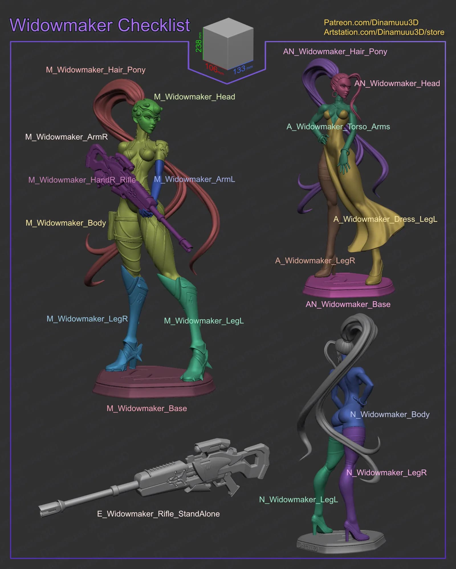 STL - Widowmaker render 4