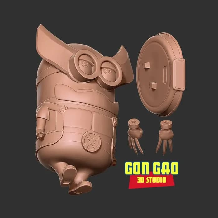 STL - wolverine minion render 3