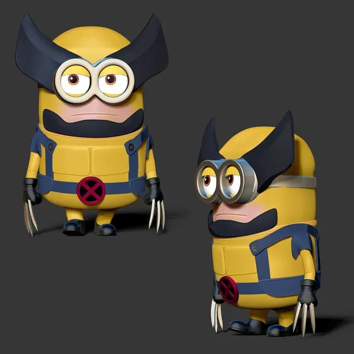 STL - wolverine minion render 4