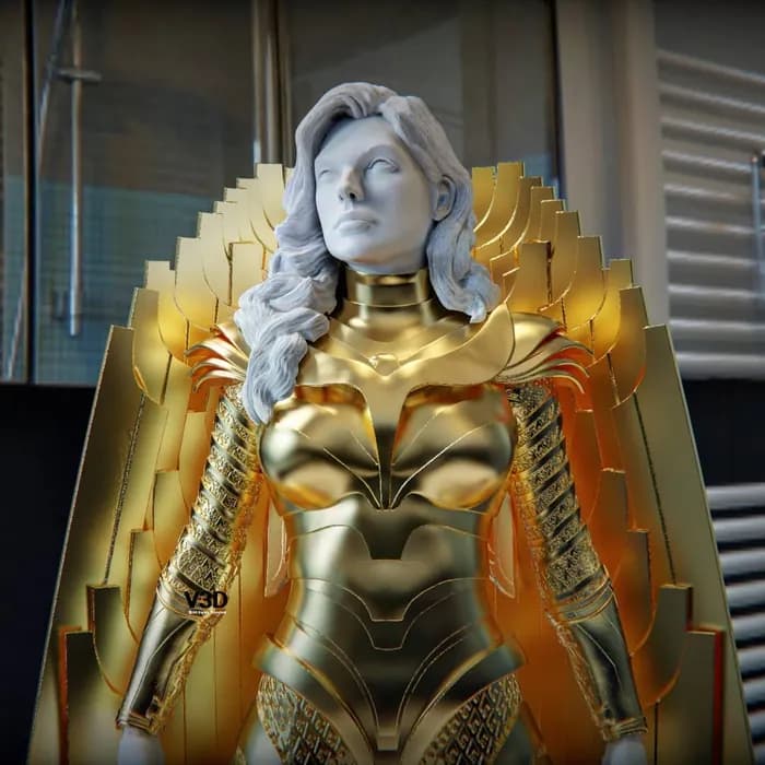 STL - Wonder Woman Armadura Dorada render 3